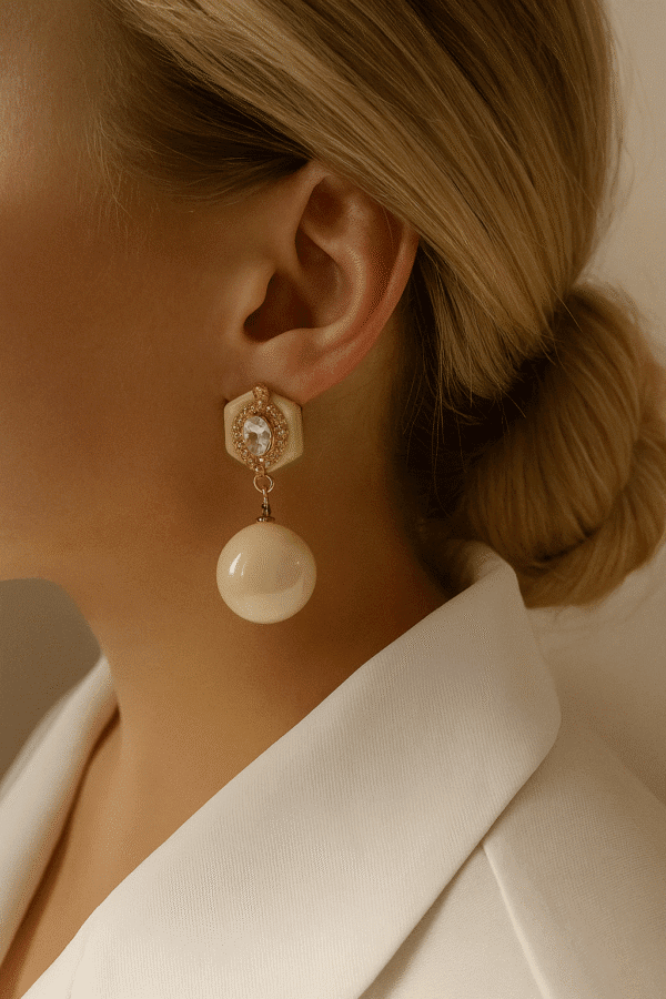 Nehyr Elegant Pearl Drop Earrings – Premium Statement Jewelry - Image 4