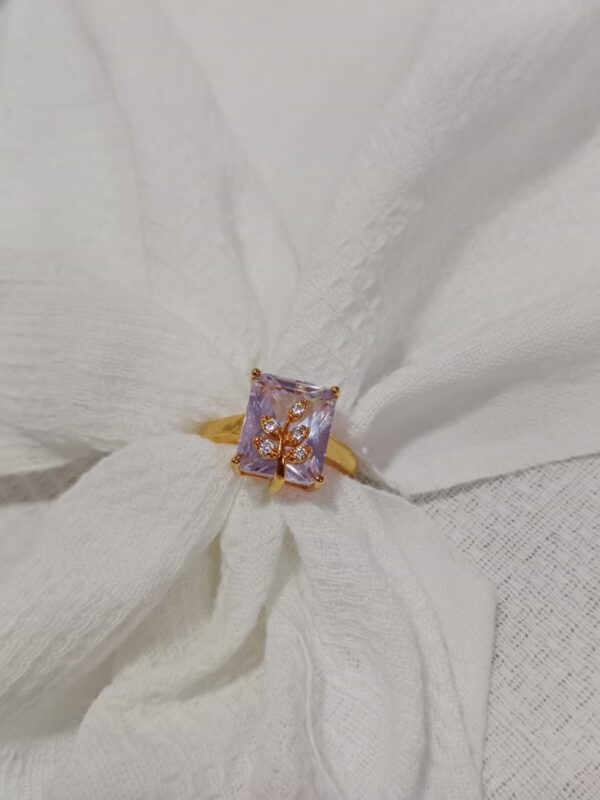 Nehyr Crystal Rings Set – Red, Pink & Clear Stone Adjustable Rings - Image 4