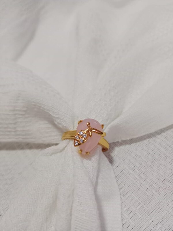 Nehyr Crystal Rings Set – Red, Pink & Clear Stone Adjustable Rings - Image 3