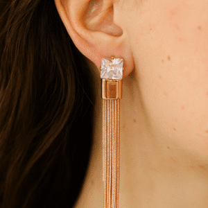 Tassel Earrings with Stud