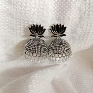 Nehyr Lotus Design Jhumka Earrings